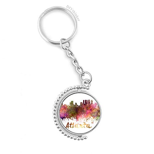 Key Ring Chain Atlanta Aquarelle Le Porte-clés Idéal pour Vos Voyages
