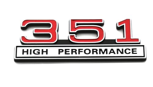 Image of 2pcs 351 5.8 Liter Engine High Performance Emblems Badge 3D Decals Stickers Cars Trucks (Chrome Red)