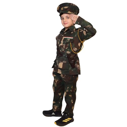 Kaku Fancy Dresses National Hero Costume | Police, Military, Army, Air Force, Navy Soldiers Costumes for Kids | Our Helper Costume for Boys & Girls