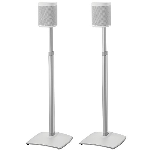 SANUS Adjustable Height Wireless Speaker Stands Designed for SONOS ONE, ONE SL, Play:1