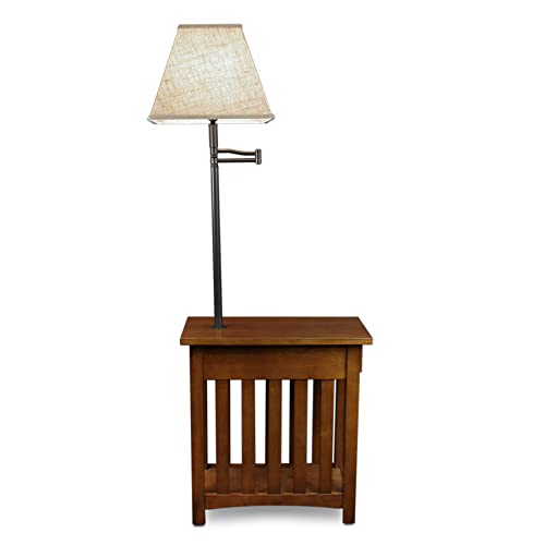 Leick Mission Chairside Swing Arm Lamp Table #TOP5
