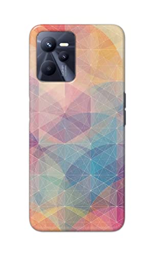 Image of PRINTFIDAA Printed Hard Back Cover Case for Realme C35 Back Cover (Crumpled Paper Design) -1803