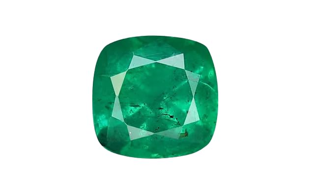 Émeraude naturelle coussin pour bague de fiançailles unique