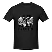 RIP Charlie Kirk T-Shirt Charlie Kirk A True Patriot Men's Short Sleeve Large Black