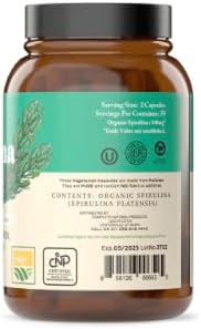 Miniatura 2 de Cápsulas de polvo de espirulina verde azul hawaiano pura, cápsulas de 470 mg, 100 píldoras, sin OMG, naturales