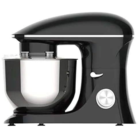 Aucma SM-1560 Stand Mixer, Black; 110V/50-60Hz; 1100W; 5.5L Stainless Steel Bowl with Dual Handle; Sturdy ABS Housing; Anti-slip Feet; Overload and Overheating Protection Cover
