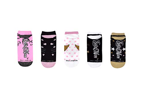 Sailor Moon Glitter Lowcut Socks (5 Pair) - Women's Sparkle Cosplay Gift No Show Socks - Fits Shoe Size: 4-10 (Ladies)3