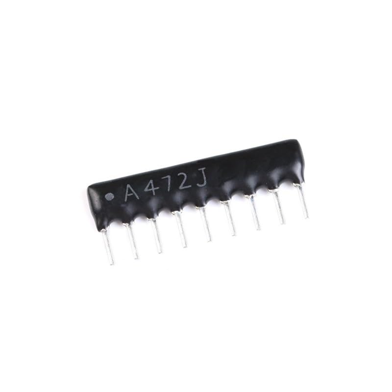 10pcs Dip Exclusion 9Pin Resistor Network Array A09 A103J 1K 1.5K 2K 3.3K 4.7K 5.1K 10K 22K 100K 100R 330R 470R 510R 680R ohm (A09-471JP 470R)