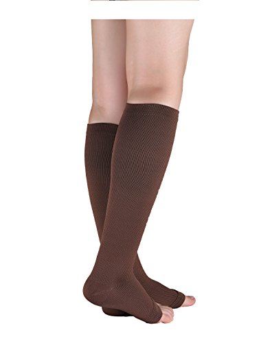 uxcell Unisex Toeless Compression Socks Knee High Breathable High Stretchy2