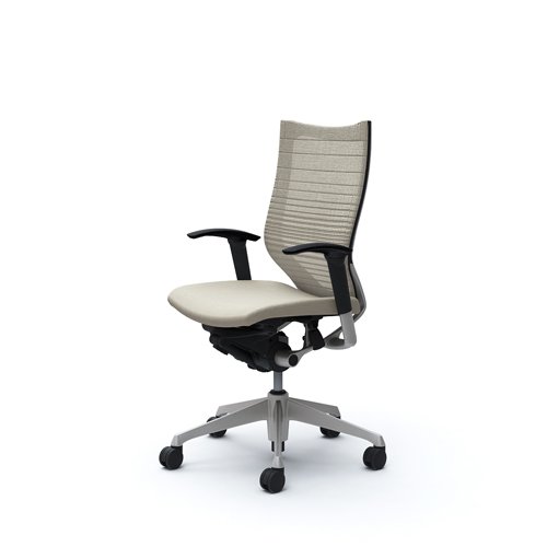 オカムラ 岡村製作所 デスクチェア オフィスチェア バロン ハイバック 可動肘 座クッション ホワイト CP85DR-FGR2