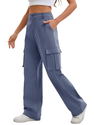 Gracyoga Cargo Pants for Women High Waisted Wide Leg Casual Pants Y2k Streetwear Trousers with 6 Pockets2