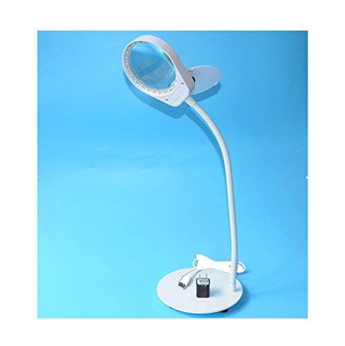Loupe de bureau HD avec support pliable et lampe LED réglable pour lecture