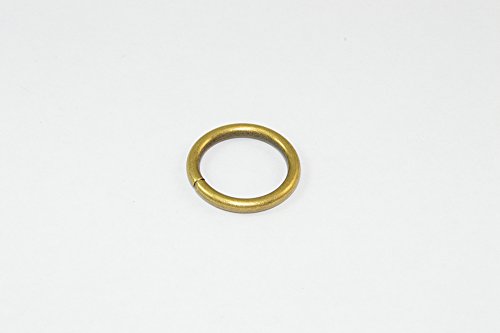 6 x Antique Brass Effect Steel Curtain Rod Pole Rings ID 16mm - OD 18mm