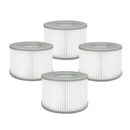 TIDGRD Ersatz Filterkartuschen für MSpa Filter 106mmx67mm Filter Filterkartusche für Spa und aufblasbare ersatz Filter Zubehör(4 Pcs)