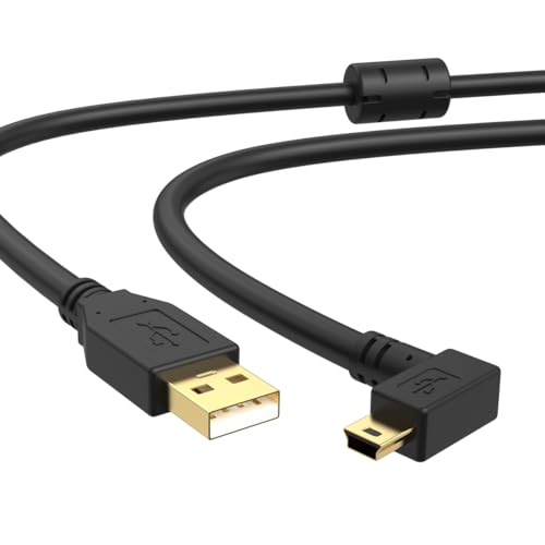 16ft USB A to Mini B Camera Transfer Cable, Right Angle for Live View