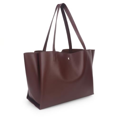 Image of Pure Vegan Leather Tote Bag for Women, Fully Embossed, Handbag, Shoulder Bag, Black