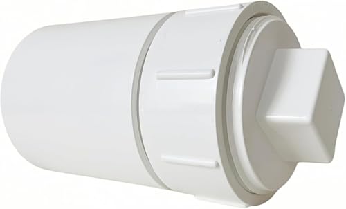 Image of 3-Inch PVC Sewer Cleanout Cap with Adapter & coupling -White Removable Cap fitting for outdoor Drainage,waste, line & sewer systems- durable, easy to install (3 inches)