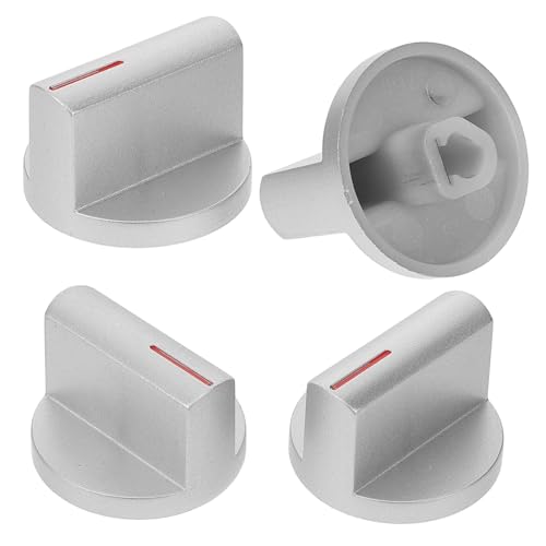 NOLITOY 4 piezas Perillas de Control para Estufa Gas Diseño Simple Accesorios Cocina Hogar Repuesto Pomos para Hornillo Gas Fácil Instalación Ergonomía Mejorada