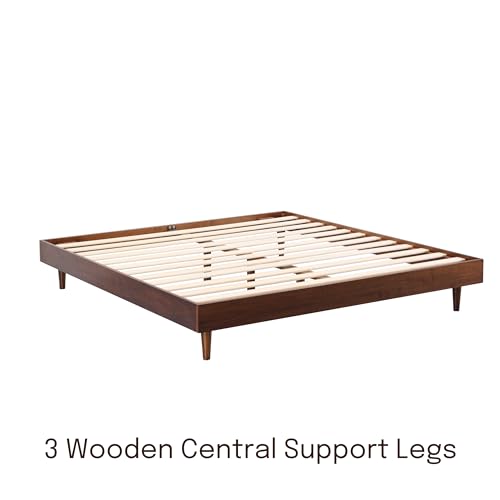 Ntc Fly Wooden Bed Frame Without Headboard, Crafted From Walnut thumb #3