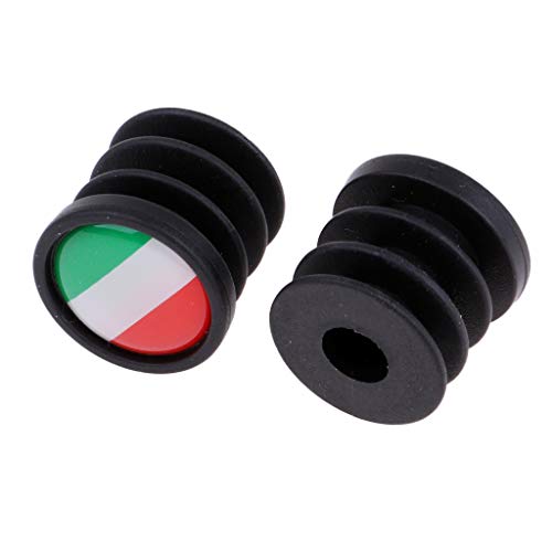 Homyl 1 par de plugues de extremidade de guidão com bandeira nacional para mountain bike – 22 mm de