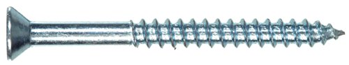 Hillman No. 8 x 1 pulgada L Tornillos para madera con cabeza plana Phillips de acero aleado zincado 100 unidades miniatura 1