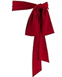 Glitopper Women Chiffon Sash Belt Dress Sash Waist Bridal Wedding Belt 50s Belt Accessories 3'' Wide(Wine Red, Classic Style)