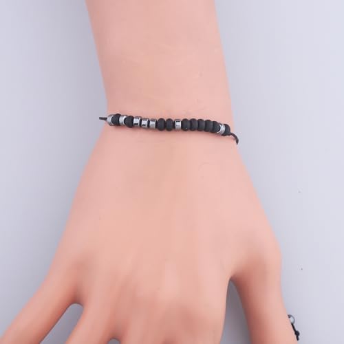 Image of BEKECH Cousin Morse Code Bracelet Crew Best Friend Long Distance Friendship Jewelry for Family