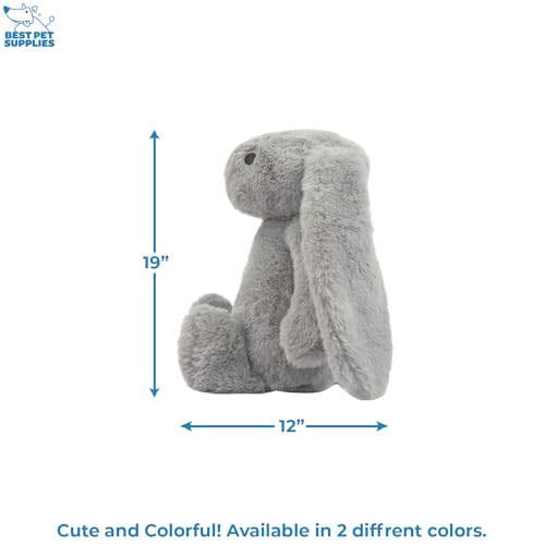 Best-Pet-Supplies-Interactive-Bunny-Buddy-Dog-Toy-with-Crinkle-and-Squeaky-Enrichment-for-Small-and-Medium-Breed-Puppies-or-Dogs-Cute-and-Plush-Bunny-Gray