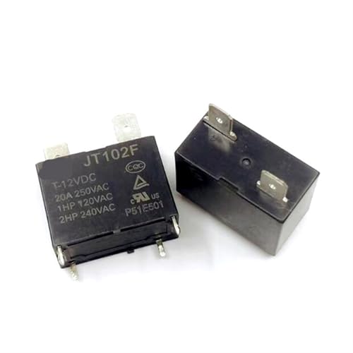 Relais JT102F T-12VDC de puissance 20A à 4 broches pour circuits électroniques