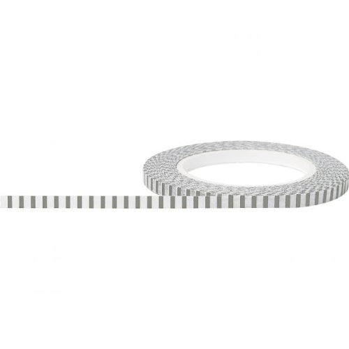 Little B 100191 Decorative Paper Tape, Thin Silver Stripes