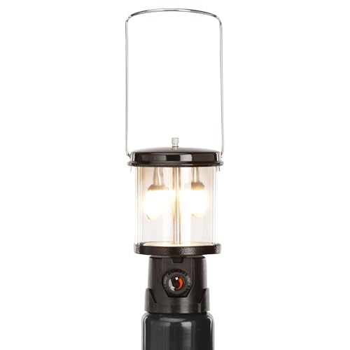 Image of Stansport Propane Mantel Lantern - Outdoor Light with Adjustable Brightness, Carry Handle, Ventilated Hood, High-Output, Portable, for Emergency, Backpacking, Camping - Mantels Included