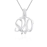 LGSY 925 Sterling Silver Elephant Cage Pendants Crafting Charm for DIY Necklace Bracelet Jewelry Making
