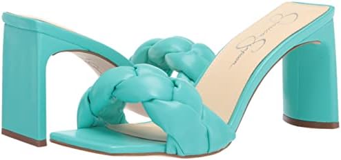 Jessica Simpson Women's Sassia Woven Strap High Heel Sandal Heeled, Aruba Aqua, 12 | Image 6
