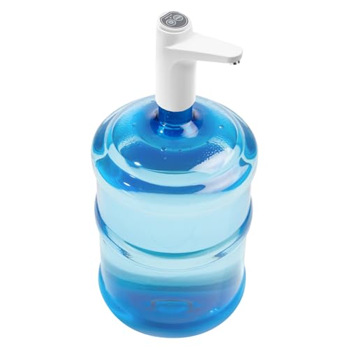 Elektrische Wasserflaschenpumpe, Tragbar und Wiederaufladbar, Automatischer Wasserspender für Zuhause, Büro, Küche und Camping (Weiß)