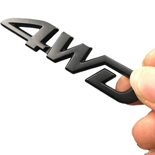 Image of 2 PCS NEW 3D Zinc Alloy Chrome 4WD Rear Chrome Emblem Logo Trunk LID (Black)