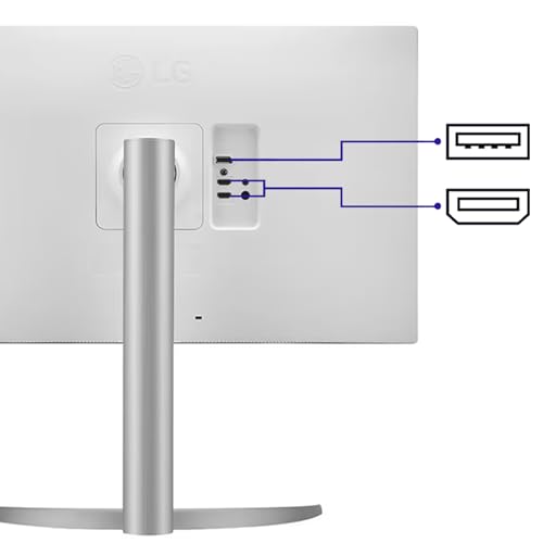 Image of LG 27 inch Ultrafine 4K UHD (3840 x 2160) Monitor, 60Hz, VESA DisplayHDR 400, 5ms, Dynamic Action Sync, Flicker Safe, HDMI & DisplayPort, VESA Mount, Tilt /Height /Pivot Adjustable, White