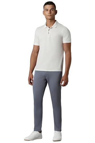Image of Louis Philippe Men's Comfort Fit Mid Rise Smart Fit All Day Comfort, Premium Twill Jeans