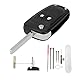 GZXNKEY Für Opel/Vauxhall Astra J Insignia Schlüsselgehäuse für Adam Mokka Vectra Zafira Corsa Meriva Chevrolet Cruze Orlando Spark Aveo Captiva Autoschlüsselgehäuse mit Stift-Werkzeug