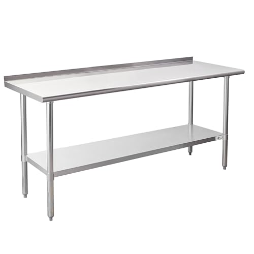 Profeeshaw Stainless Steel Commercial Prep Table 72x24