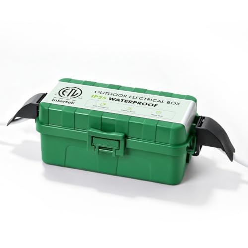 RESTMO Outdoor Electrical Box with Detachable Awning Cover, IP55 Waterproof