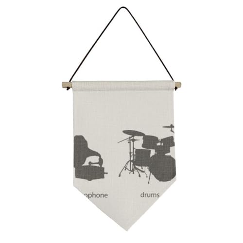 Bannière énergie Song Music Drum Kit en toile haut de gamme avec impression haute définition