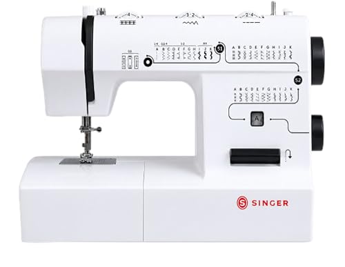 Image of SINGER 3432 Sewing Machine | 32 Built-in Stitches, 76 Stitch Functions | Adjustable Stitch Length & Width (5mm) | 4-Step Buttonhole | Heavy Duty Metal Frame | LED Light | 70W Motor