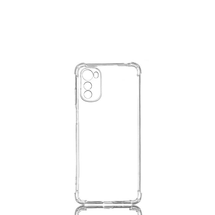 WE Custodia protettiva in TPU per Motorola E32, trasparente, antiurto, ultra resistente, semirigida, aspetto del telefono conservato