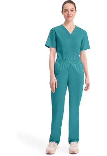Image of Dickies EDS Signature Scrubs for Women, Elastic Waist Pull-On Cargo Pants for Women in Soft Brushed Poplin - 86106