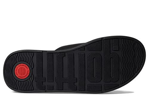 Image of FitFlop Women's F-Mode Leather Flatform Cross Slide Sandal