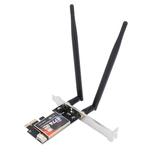 Tarjeta de Red, WiFi 7 8774Mbps PCI E Tarjeta de Red Inalámbrica Bluetooth para Chipset BE200, Tarjeta de Red Inalámbrica Tri Band para 10, 11 de 64 bits,