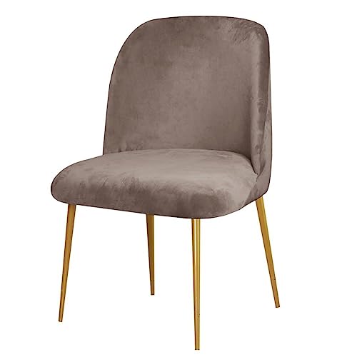 Velvet Plush Dining Chairs Cover 1/2/4/6 Pcs Stretch Curved Seat Chair Slipcover Half Round Home Hotel Chair Cover Removable Seat Protectors For Kitchen Living Room Decor (Color : 07 Size : 2PCS)