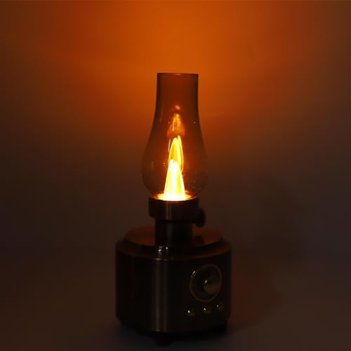 Lampe de Table Vintage Bluetooth Éclairage sans Danger sans Fumée Bronze - 6