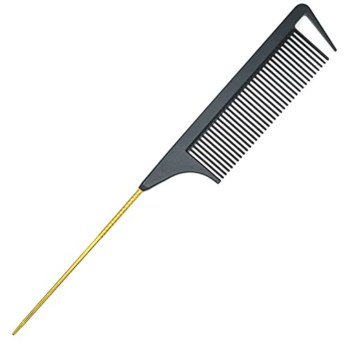 Peine Rat Tail de 9.3 pulgadas para peinar con punta de metal miniatura 1