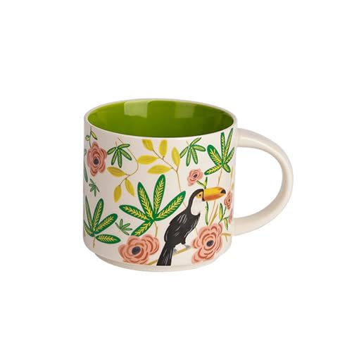 Xfeyaqlo Taza Desayuno Flor Mug Tazas Originales, Taza Ceramica 450ml Tazas de Cafe, Tazas de Te, Tazas Bonitas para El Uso Diario en Casa (Verde Claro) Xfeyaqlo Taza Desayuno Flor Mug Tazas Originales, Taza Ceramica 450ml Tazas de Cafe, Tazas de Te, Tazas Bonitas para El Uso Diario en Casa (Verde Claro)